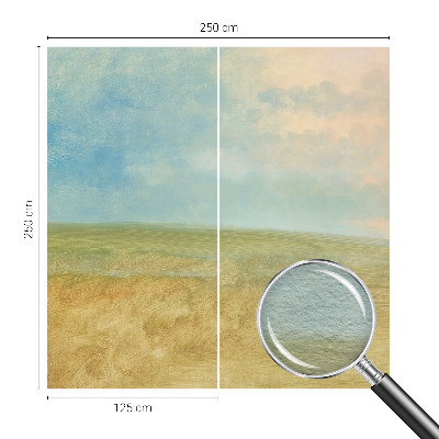 Vliesbehang fotobehang Pastelkleurige velden