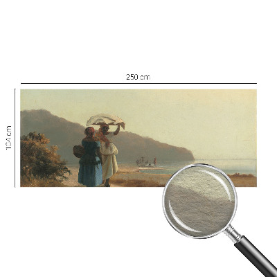 Fotobehang vliesbehang met het motief Een wandeling langs de kust