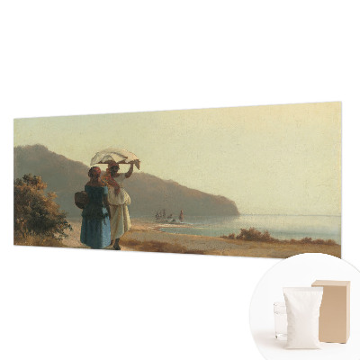Fotobehang vliesbehang met het motief Een wandeling langs de kust