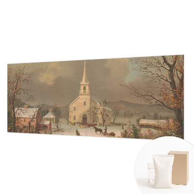 Vlies fotobehang op maat met een winterlandschap