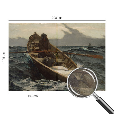 Fotobehang met een afbeelding van een visser op zee