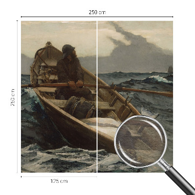 Fotobehang met een afbeelding van een visser op zee