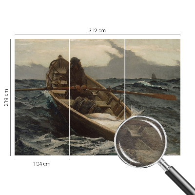 Fotobehang met een afbeelding van een visser op zee