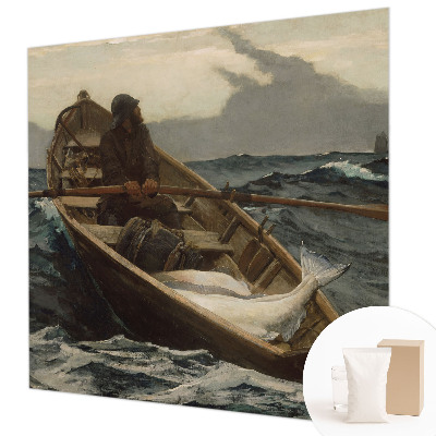 Fotobehang met een afbeelding van een visser op zee