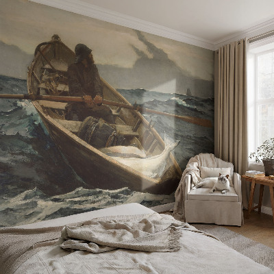 Fotobehang Visser op zee