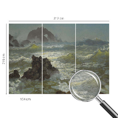 Muur behang Stormachtige zee