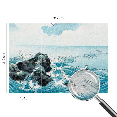 Behang met print met een zeegezicht