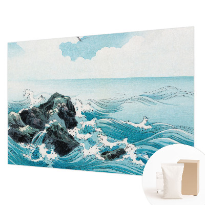Behang met print met een zeegezicht