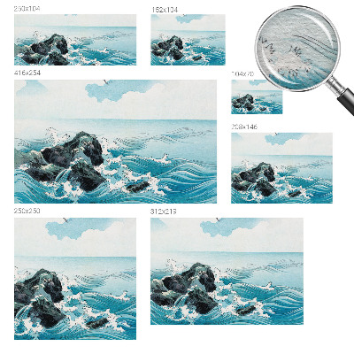 Behang met print met een zeegezicht