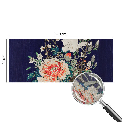 Foto behang op maat met een bloemenmand