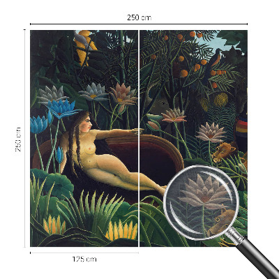 Fotobehang naadloos met een exotisch junglemotief
