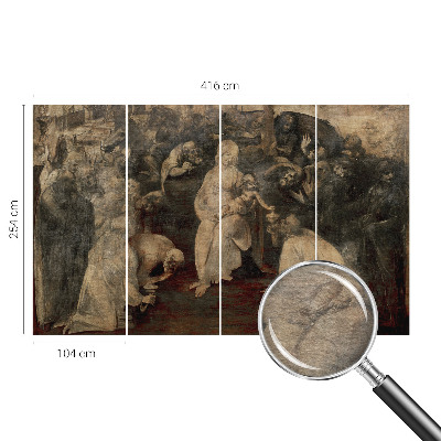 Naadloos fotobehang met het motief 'Geestelijke ontmoeting'