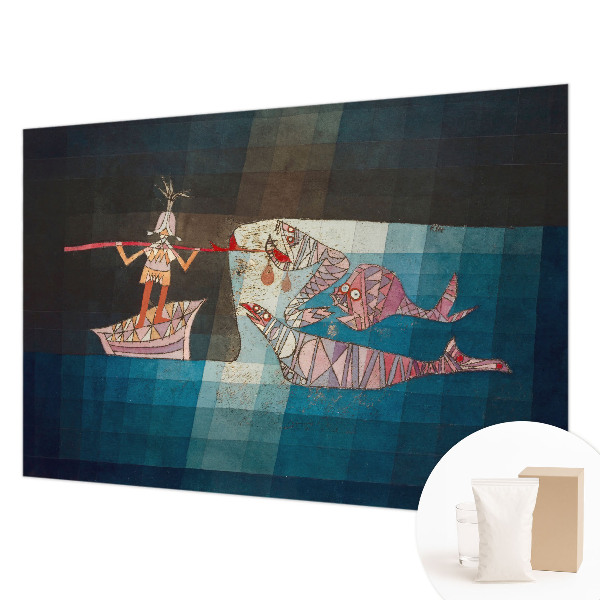 Fotobehang voor slaapkamer met motief van een visser-jager