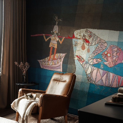 Fotobehang voor slaapkamer Visser-jager