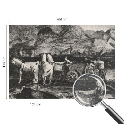 Fotobehang voor de slaapkamer Dorpsscène