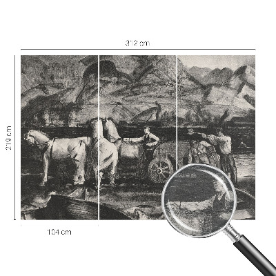 Fotobehang voor de slaapkamer Dorpsscène