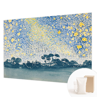 Fotobehang voor de woonkamer met een abstract sterrenmotief