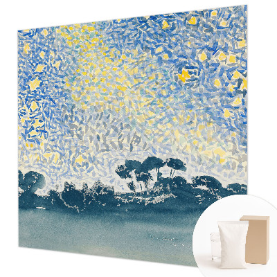 Fotobehang voor de woonkamer met een abstract sterrenmotief