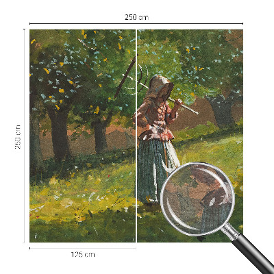 Modern fotobehang voor de woonkamer met een herfstmiddag-motief