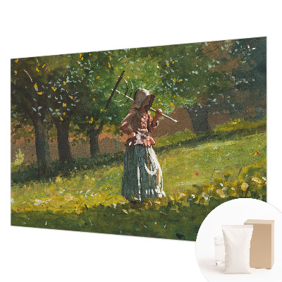 Modern fotobehang voor de woonkamer met een herfstmiddag-motief