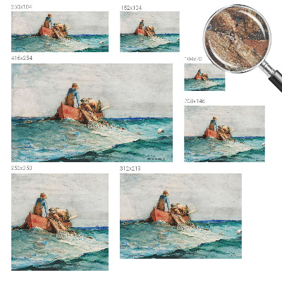 Luxe fotobehang met een zee-expeditie motive in nautische stijl