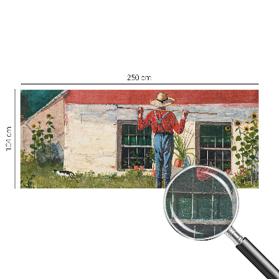 Premium fotobehang met dorpsscène als print