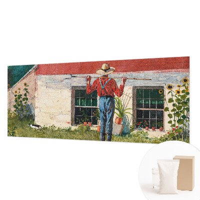 Premium fotobehang met dorpsscène als print