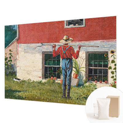 Premium fotobehang met dorpsscène als print