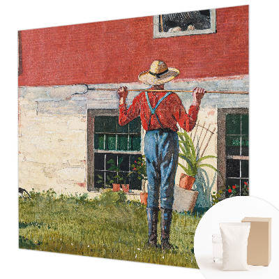 Premium fotobehang met dorpsscène als print