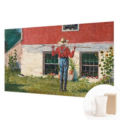 Premium fotobehang met dorpsscène als print