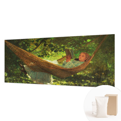 Hoogwaardig fotobehang met een afbeelding van een ontspannen persoon in een hangmat