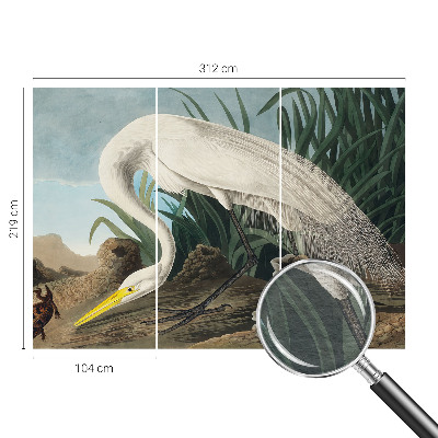 Kwalitatief fotobehang met een majestueuze reiger als motief