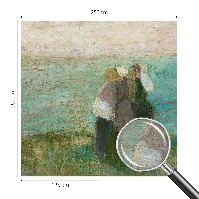 Groot fotobehang met de weerspiegeling aan zee als motief