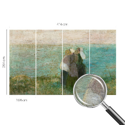 Groot fotobehang met de weerspiegeling aan zee als motief