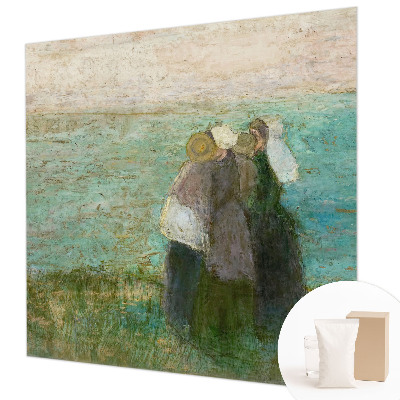 Groot fotobehang met de weerspiegeling aan zee als motief