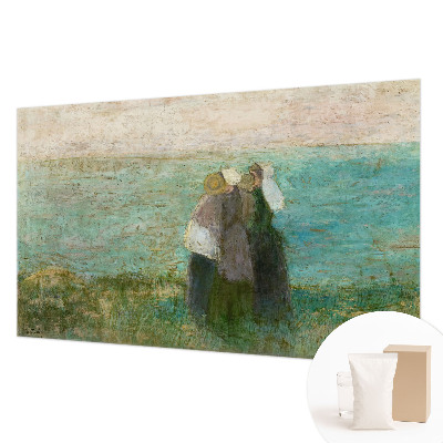 Groot fotobehang met de weerspiegeling aan zee als motief
