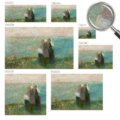 Groot fotobehang met de weerspiegeling aan zee als motief