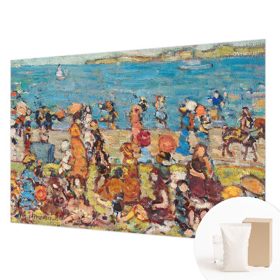 Vliesbehang fotobehang met een strandscène