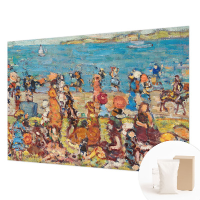 Vliesbehang fotobehang met een strandscène