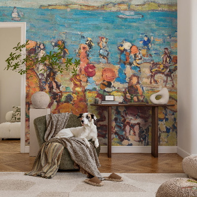 Vliesbehang fotobehang met een strandscène