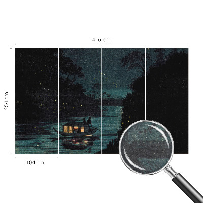 Fotobehang vliesbehang Avondlichten