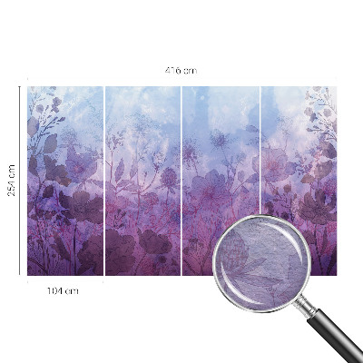 Vlies fotobehang op maat Pastelkleurige bloemen