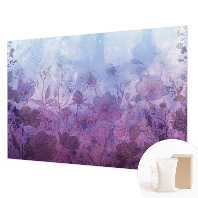 Vlies fotobehang op maat Pastelkleurige bloemen