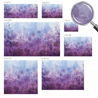 Vlies fotobehang op maat Pastelkleurige bloemen