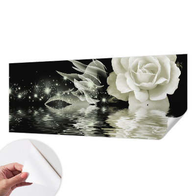 Zelfklevende behangsticker met een lichtgevende roos