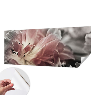 3D fotobehang met pastelkleurige bloemen