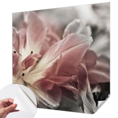 3D fotobehang met pastelkleurige bloemen