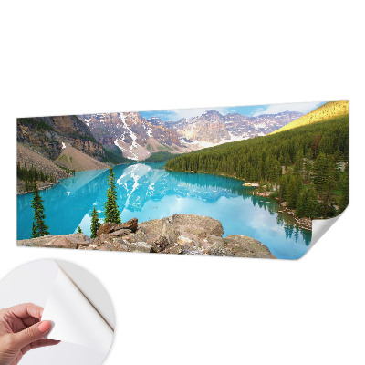 Fotobehang voor kinderkamer met een blauw meer als motief