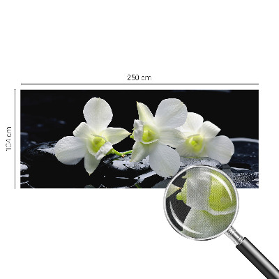 Fotobehang babykamer Bloemen en stenen