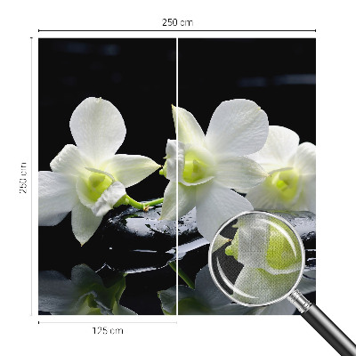 Fotobehang babykamer Bloemen en stenen